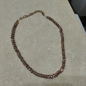 rose gold beaded choker necklace